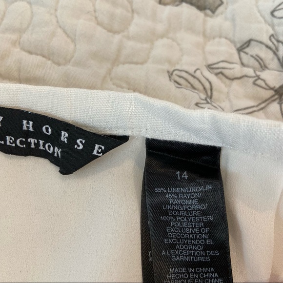 CRAZY HORSE COLLECTION Linen Blend Cottage Prairie Lagenlook Midi Skirt Size 14 - Picture 7 of 8